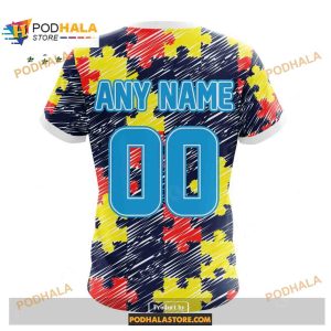 Custom Name Dallas Cowboys Autism Puzzle Game Stripes Design Shirt NFL Hoodie 3D 4