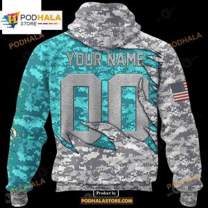 Custom Name Dolphins Camo US Shirt NFL Hoodie 3D LIMITED EDITION 2