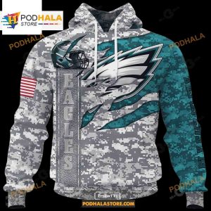 Custom Name Eagles Camo US Shirt NFL Hoodie 3D LIMITED EDITION 1