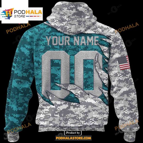 Custom Name Eagles Camo US Shirt NFL Hoodie 3D LIMITED EDITION