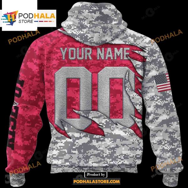 Custom Name Falcons Camo US Shirt NFL Hoodie 3D LIMITED EDITION