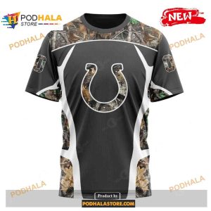 Custom Name Indianapolis Colts Camo Hunting Black Design Shirt NFL Hoodie 3D 3