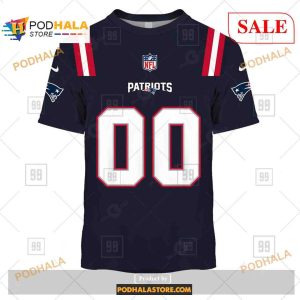 Custom New England Patriots Home Shirt NFL Hoodie 3D 2