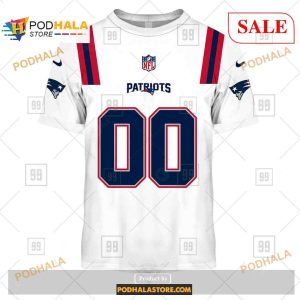 Custom New England Patriots Road Jersey Shirt NFL Hoodie 3D 2