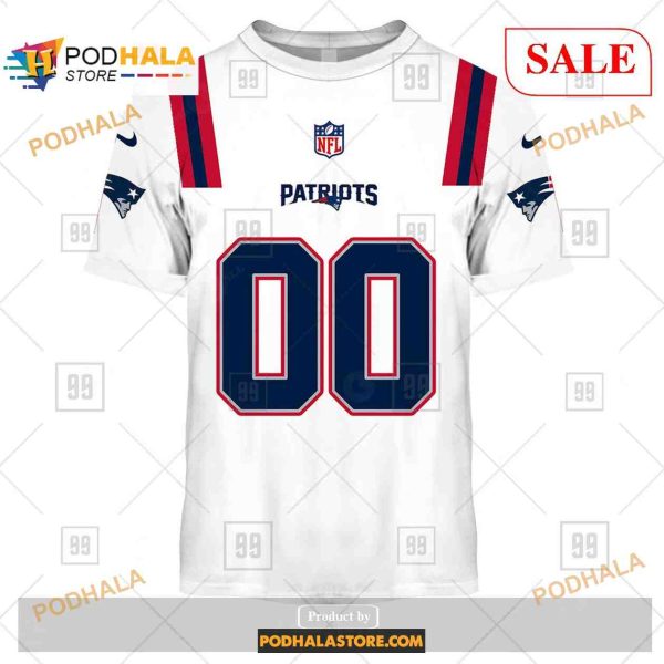 Custom New England Patriots Road Jersey Shirt NFL Hoodie 3D