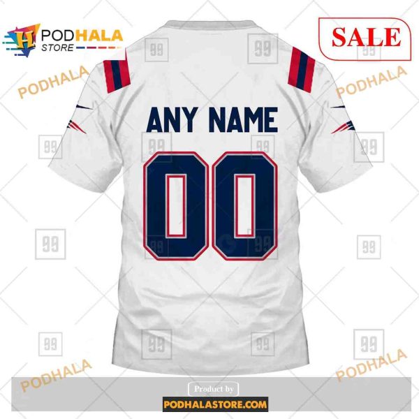 Custom New England Patriots Road Jersey Shirt NFL Hoodie 3D