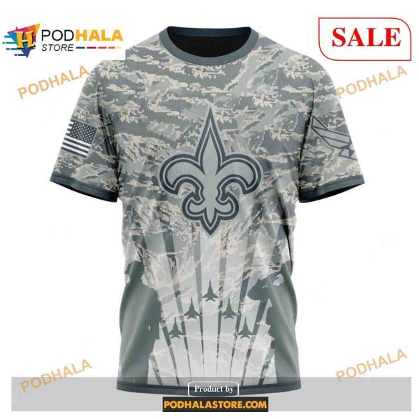Custom New Orleans Saints Honor US Air Force Veterans Shirt NFL Hoodie 3D