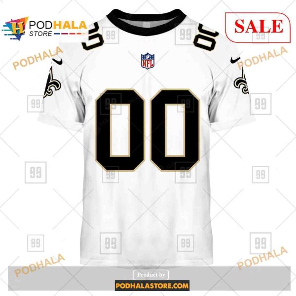 Custom New Orleans Saints Road Jersey Shirt NFL Hoodie 3D