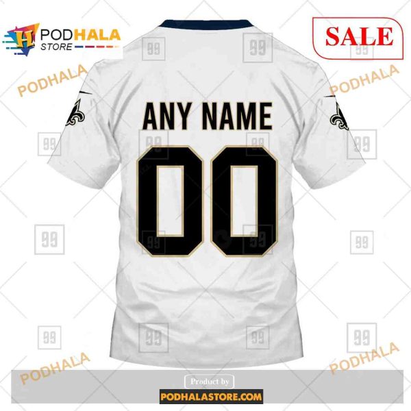 Custom New Orleans Saints Road Jersey Shirt NFL Hoodie 3D