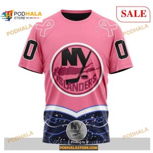 Custom New York Islanders Fights Cancer Nhl 3d Shirt 3d Hoodie 3