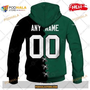 Custom New York Jets Mix Jersey Special Design NFL Hoodie 3D 3