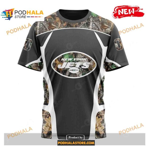 Custom New York Jets Special Camo Hunting Black Design NFL Hoodie 3D