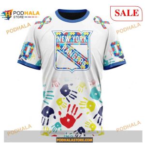 Custom New York Rangers Autism Awareness Design Nhl Shirt Hoodie 3d 3