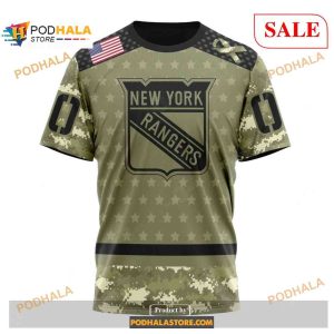 Custom New York Rangers Camo Military Appreciation Nhl Shirt Hoodie 3d 3