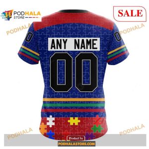 Custom New York Rangers Fearless Aganst Autism Nhl Shirt Hoodie 3d 4