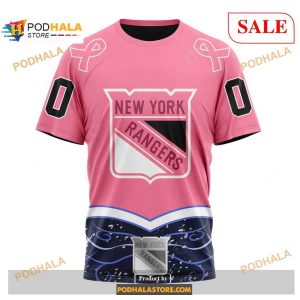 Custom New York Rangers Fights Cancer Nhl Shirt Hoodie 3d 3