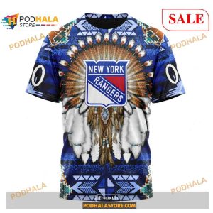 Custom New York Rangers Native Costume Nhl Shirt Hoodie 3d 3