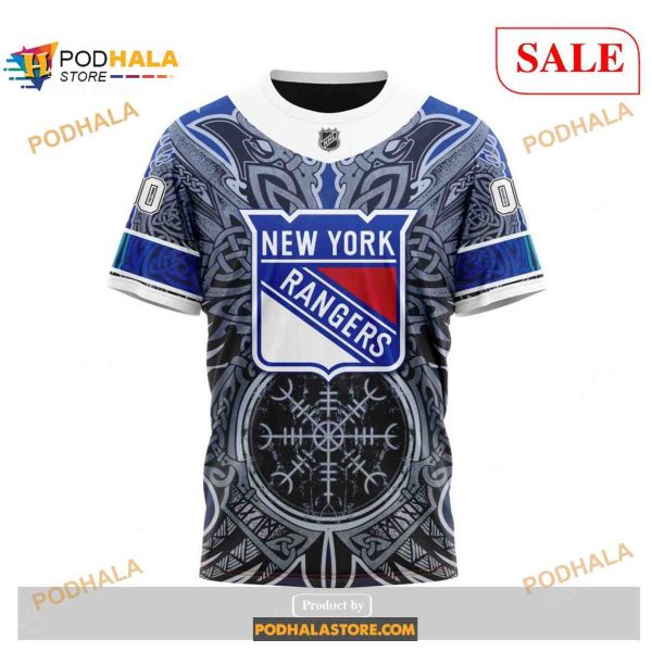Custom New York Rangers Norse Viking Symbols NHL Shirt Hoodie 3D