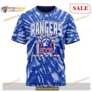 Custom New York Rangers Retro Vintage Tie Dye Nhl Shirt Hoodie 3d 3