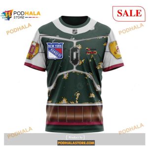 Custom New York Rangers X Boba Fett's Armorized Design For Star Wars Nhl Shirt Hoodie 3d 3