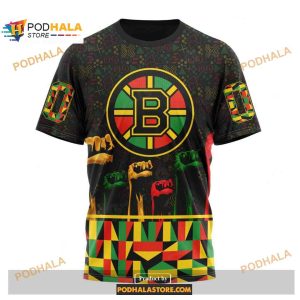 Custom Nhl Boston Bruins Celebrate Black History Month Shirt Hoodie 3d 3
