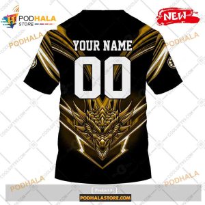 Custom Nhl Boston Bruins Dragon Design Shirt Hoodie 3d 4