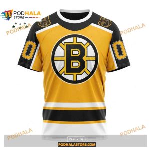 Custom Nhl Boston Bruins Reverse Retro Redesign Shirt Hoodie 3d 3
