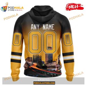 Custom Nhl Boston Bruins With Cityscape Shirt Hoodie 3d 2