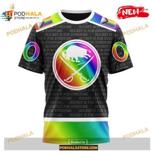 Custom Nhl Buffalo Sabres Pride Gradient Color Design Hockey Shirt Hoodie 3d 3