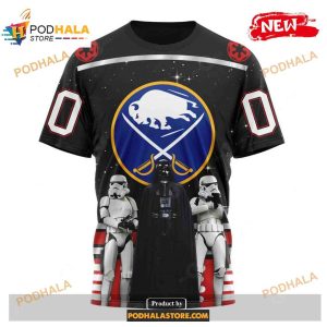 Custom Nhl Buffalo Sabres Star Wars Black Design Shirt Hoodie 3d 3