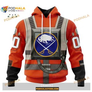 Custom Nhl Buffalo Sabres Star Wars Rebel Pilot Design Shirt Hoodie 3d 1