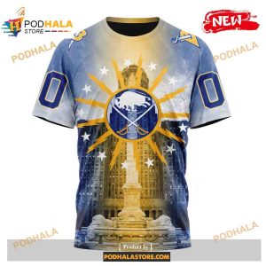 Custom Nhl Buffalo Sabres With Buffalo City Hall Shirt Hoodie 3d 3