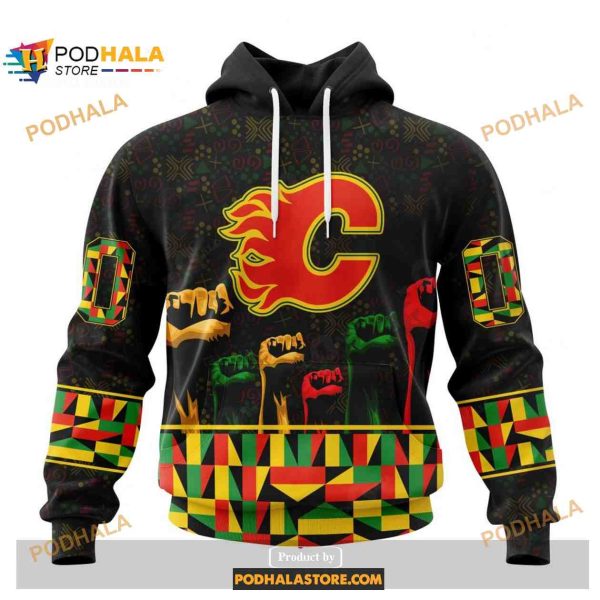 Custom NHL Calgary Flames Celebrate Black History Month Shirt Hoodie 3D