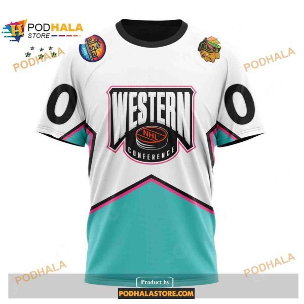 Custom NHL Chicago Blackhawks All-Star Western Conference 2023 Shirt Hoodie 3D