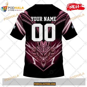 Custom Nhl Colorado Avalanche Dragon Design Shirt Hoodie 3d 4