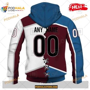 Custom Nhl Colorado Avalanche Mix Color Jersey 2023 Shirt Hoodie 3d 3
