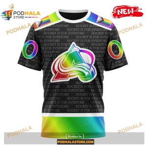 Custom Nhl Colorado Avalanche Pride Gradient Color Design Hockey Shirt Hoodie 3d 3