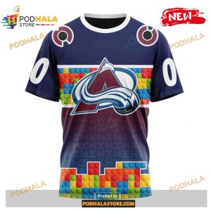 Custom Nhl Colorado Avalanche Puzzle Game Gradients Full Color Shirt Hoodie 3d 3