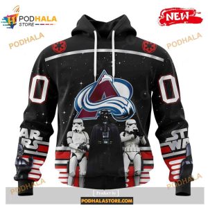 Custom Nhl Colorado Avalanche Star Wars Black Design Shirt Hoodie 3d 1