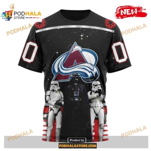 Custom Nhl Colorado Avalanche Star Wars Black Design Shirt Hoodie 3d 3