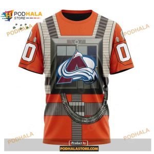 Custom Nhl Colorado Avalanche Star Wars Rebel Pilot Design Shirt Hoodie 3d 3