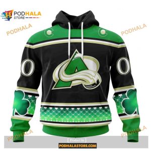 Custom Nhl Colorado Avalanche Unisex Kits Hockey Patricks Day Shirt Hoodie 3d 1