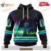 Custom NHL Colorado Avalanche With Northern Lights Shirt Hoodie 3D