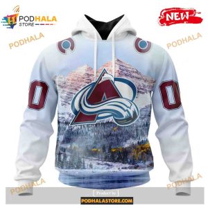Custom Nhl Colorado Avalanche With Rocky Mountain Shirt Hoodie 3d 1