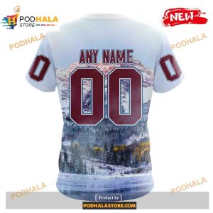 Custom Nhl Colorado Avalanche With Rocky Mountain Shirt Hoodie 3d 4