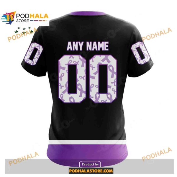 Custom NHL Dallas Stars Black Hockey Fights Cancer Shirt Hoodie 3D
