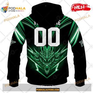 Custom Nhl Dallas Stars Dragon Design Shirt Hoodie 3d 3