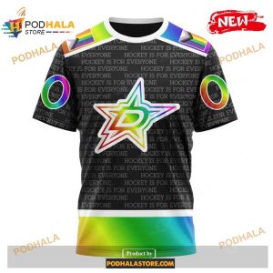 Custom Nhl Dallas Stars Pride Gradient Color Design Hockey Shirt Hoodie 3d 3