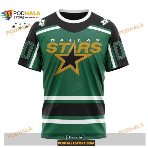 Custom Nhl Dallas Stars Reverse Retro Redesign Shirt Hoodie 3d 3
