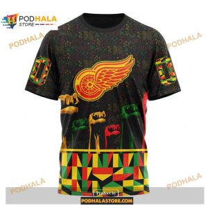 Custom Nhl Detroit Red Wings Celebrate Black History Month Shirt Hoodie 3d 3